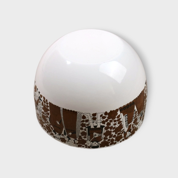 Vintage Arabia Finel Kaj Franck 'Ritari' Medieval Troubadour Enamel Bowl Finland - Picture 12 of 13